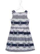 Charabia Embroidered Flared Dress, Girl's, Size: 12 Yrs, Blue