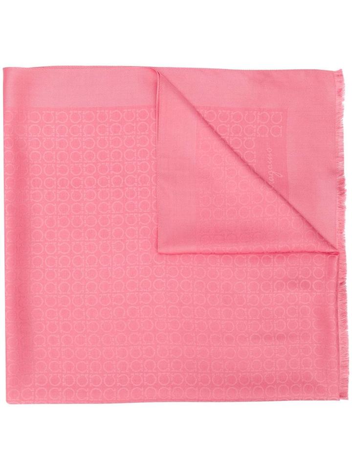 Salvatore Ferragamo Gancio Monogram Scarf - Pink