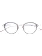 Thom Browne Eyewear Round Shaped Glasses, Grey, Acetate/metal