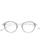 Thom Browne Eyewear Round Shaped Glasses, Grey, Acetate/metal