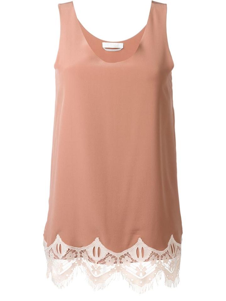 Chloé Scalloped Lace Tank Top