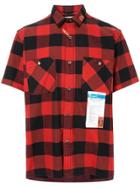 Maison Mihara Yasuhiro Check Shirt With Back Layer - Red