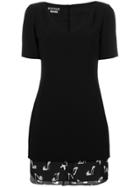 Boutique Moschino Shirt Lined Fitted Dress - Black