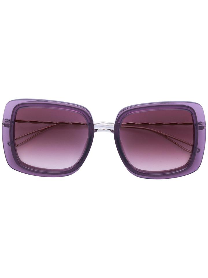 Elie Saab Square Oversized Sunglasses - Pink & Purple