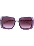 Elie Saab Square Oversized Sunglasses - Pink & Purple