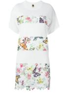 I'm Isola Marras Floral Embroidered Panel Dress, Women's, Size: Medium, White, Polyester/viscose/cotton