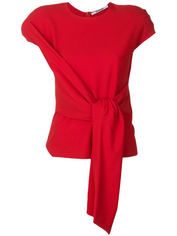 Chalayan Tie-front Blouse - Red