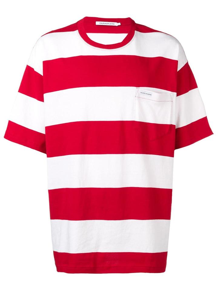 Calvin Klein Jeans Oversized Striped T-shirt - Red