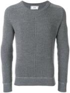 Ami Alexandre Mattiussi Crew Neck Elbow Patches Fisherman's Rib