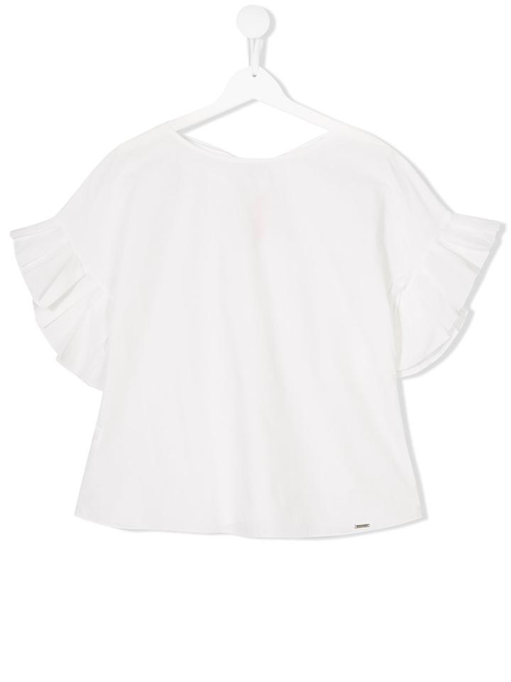 Loredana Ruffle-trimmed Blouse - White