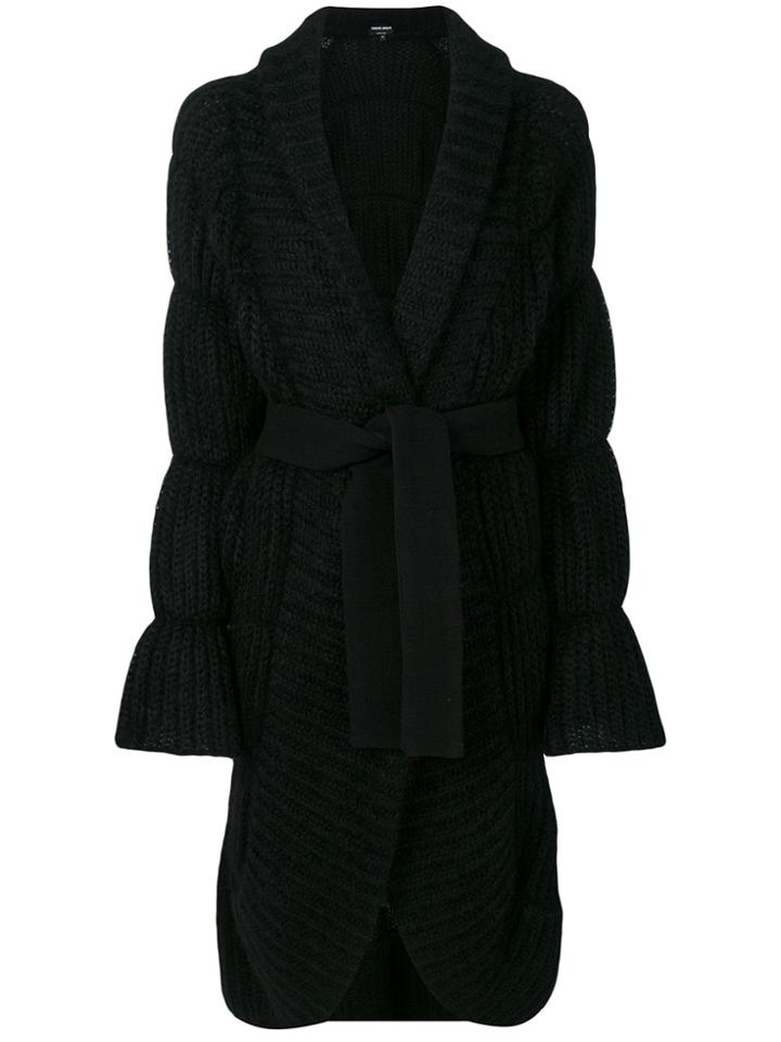 Giorgio Armani Oversized Cardigan Coat - Black