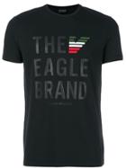 Emporio Armani Slogan Printed T-shirt - Black