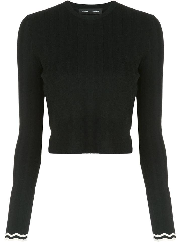 Proenza Schouler Zig Zag Knit Top - Black