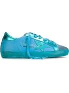 Golden Goose Deluxe Brand Super Star Sneakers, Women's, Size: 38, Blue, Leather/rubber