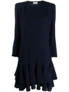 Valentino Pre-owned 1980's Ruffled Dress - Blue