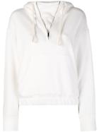 Vince Half Zip Hoodie - White