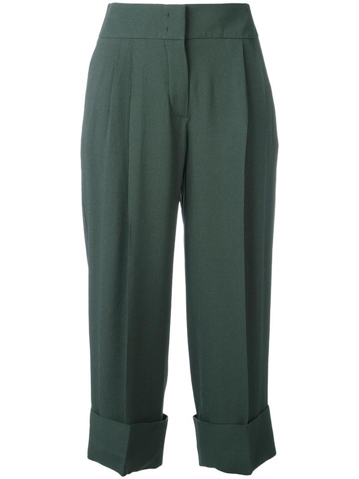 Antonio Marras Cropped Trousers, Women's, Size: 44, Green, Acetate/viscose/cotton