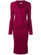 Moschino Pre-owned 1990's Belted Knitted Dress - Pink