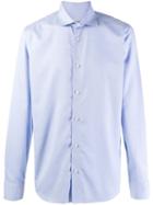 Z Zegna Bat Wing Collar Shirt - Blue