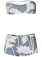 Adriana Degreas Hot Pants Bikini Set, Women's, Size: G, Blue, Polyamide/spandex/elastane