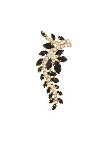 Christian Dior X Susan Caplan 1977 Archive Embellished Foliate Brooch