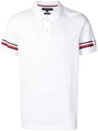 Tommy Hilfiger Taped Sleeve Polo Shirt - White