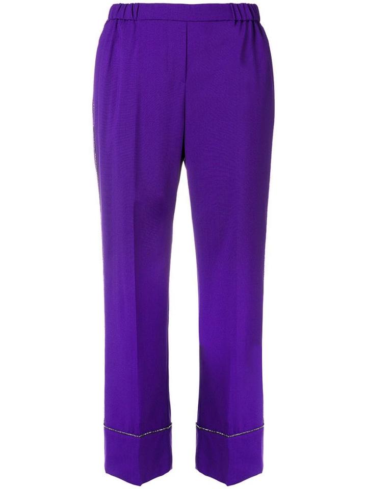 Nº21 Cropped Trousers - Purple