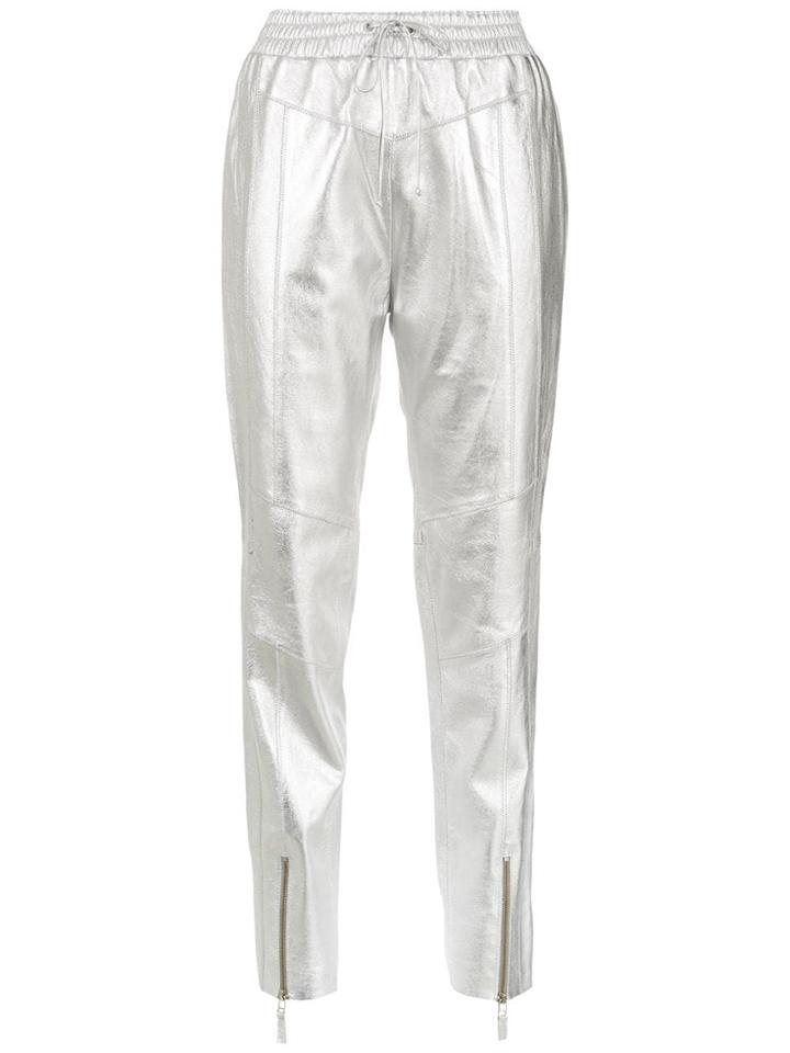 Nk Metallic Leather Trousers - Grey
