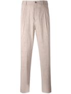 Giorgio Armani - Double Pleat Light Trousers - Men - Linen/flax/polyamide/polyester/spandex/elastane - 48, Nude/neutrals, Linen/flax/polyamide/polyester/spandex/elastane