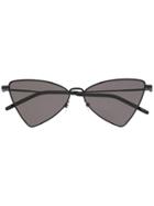 Saint Laurent Eyewear Pointed Frame Sunglasses - Black