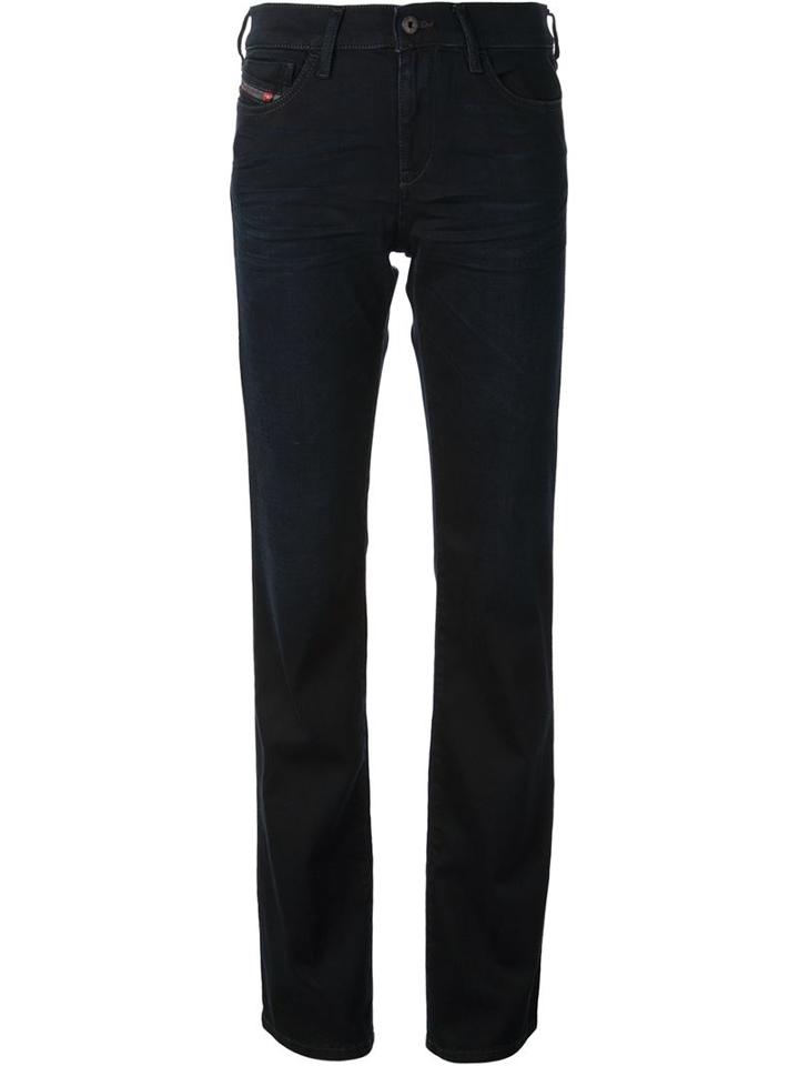 Diesel Straight Leg Jeans, Women's, Size: 26/32, Black, Cotton/spandex/elastane