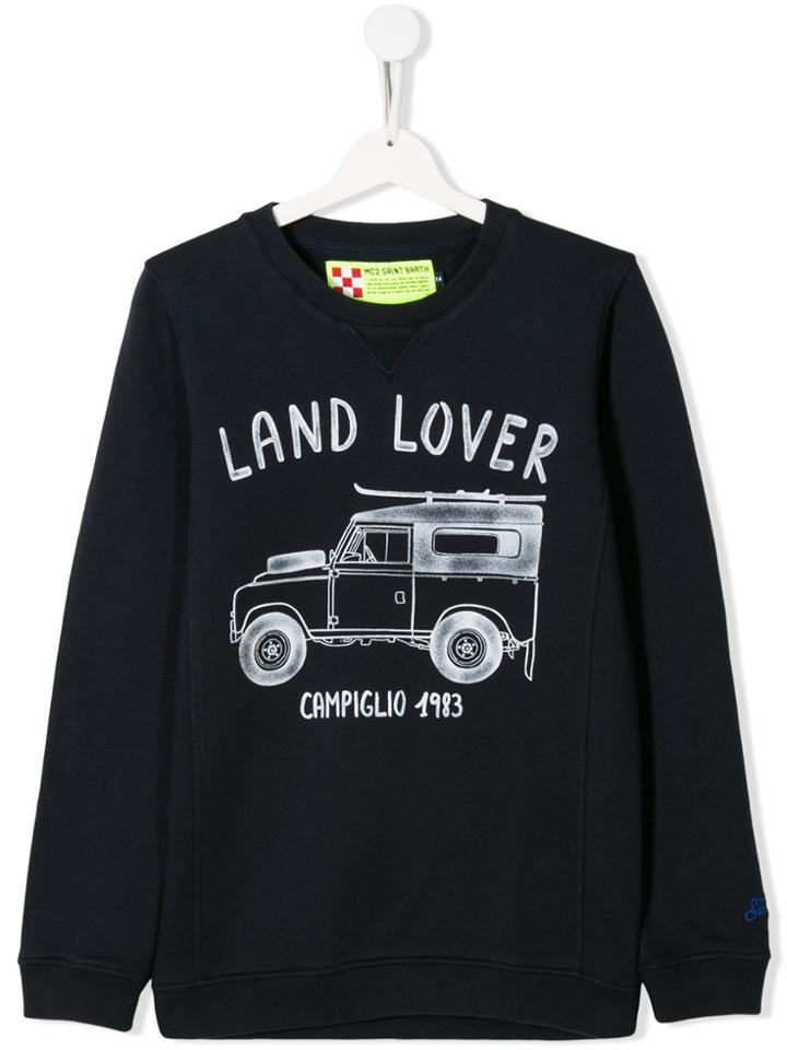 Mc2 Saint Barth Kids Teen Land Rover-print Sweatshirt - Black
