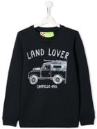 Mc2 Saint Barth Kids Teen Land Rover-print Sweatshirt - Black