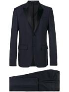 Givenchy Regular Fit Contrasting Lapel Suit - Blue