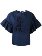 Vivetta - Toadstool Embroidered Blouse - Women - Cotton - 42, Women's, Blue, Cotton