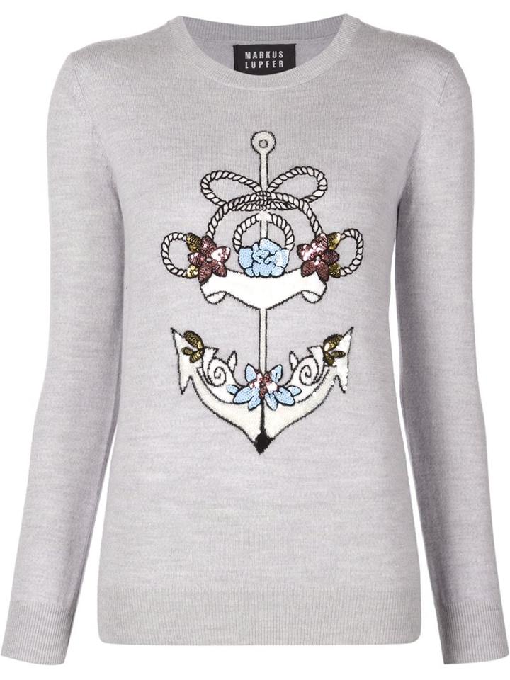 Markus Lupfer Anchor Embellished Sweater