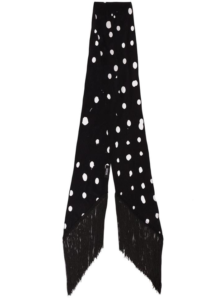 Rockins Black Polka Dot Silk Scarf