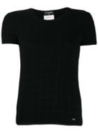 Chanel Pre-owned 2003's Ribbed Detailing Top - Black