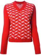 Jil Sander Navy Check Knit Jumper