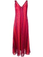 Scanlan Theodore Floral Stripe Lace Dress, Women's, Size: 6, Red, Polyester