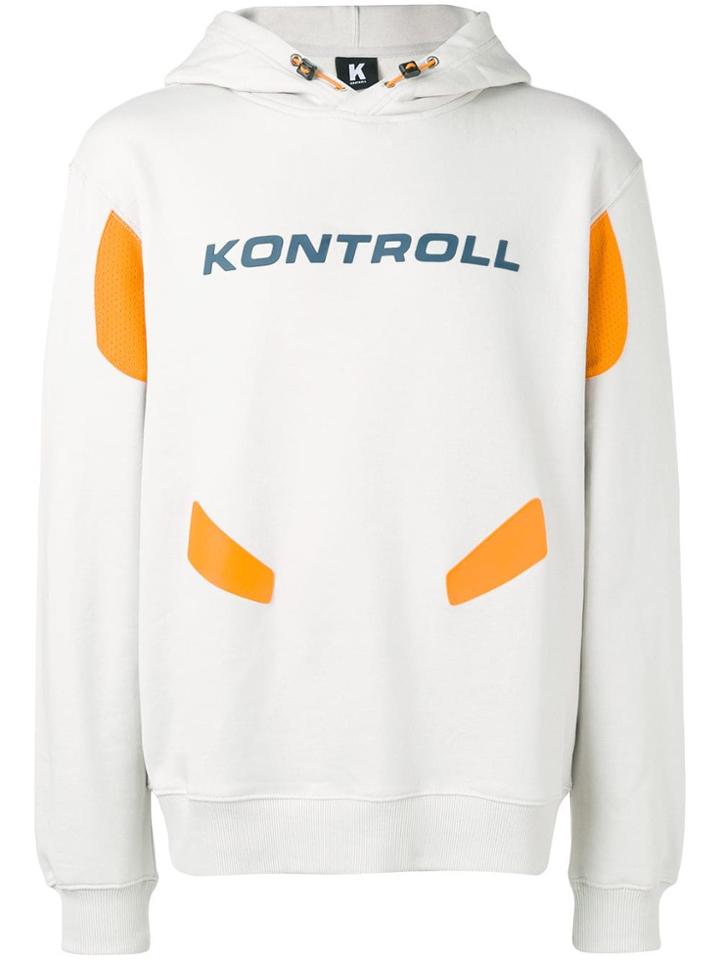 Kappa Kontroll Contrasting Panel Hoodie - Grey