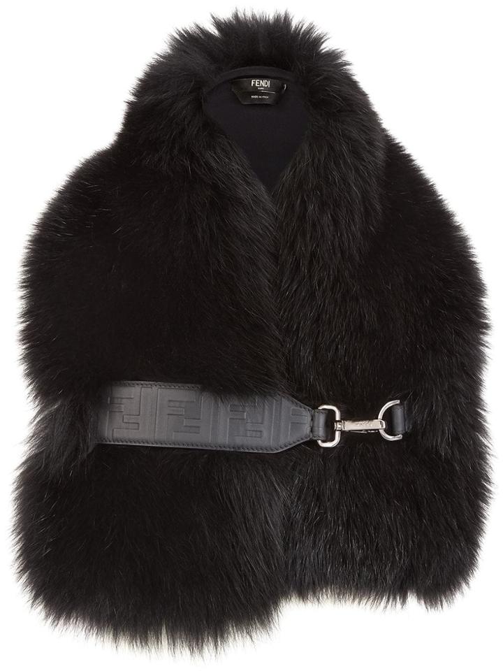 Fendi Fox Fur Scarf - Black