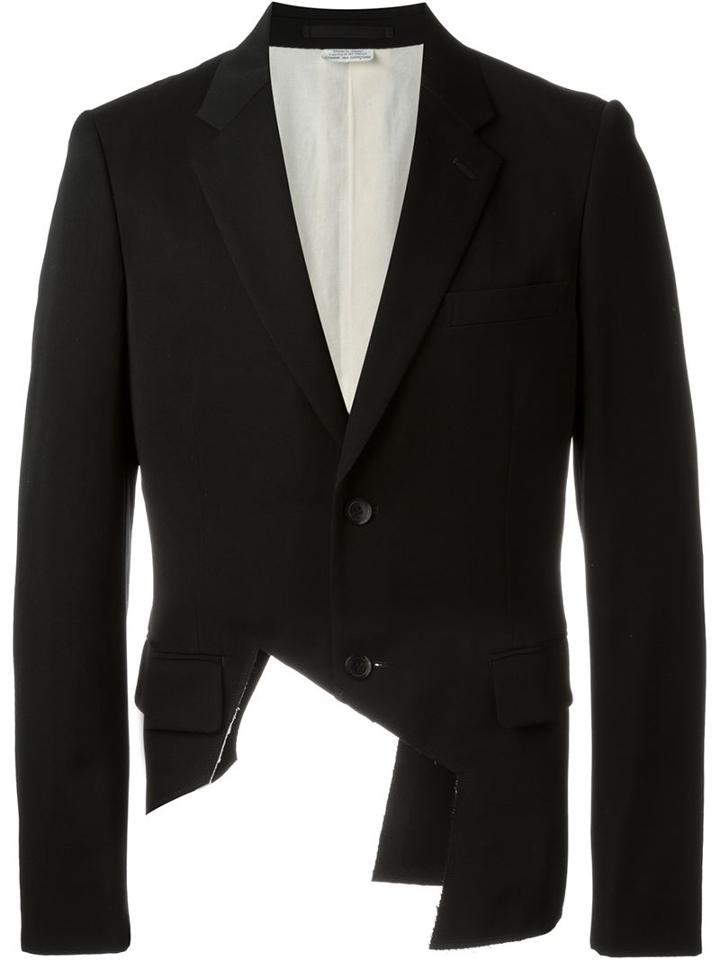 Comme Des Garçons Homme Plus Notched Lapels Asymmetric Blazer