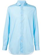 Kiton Micro-patterned Shirt - Blue