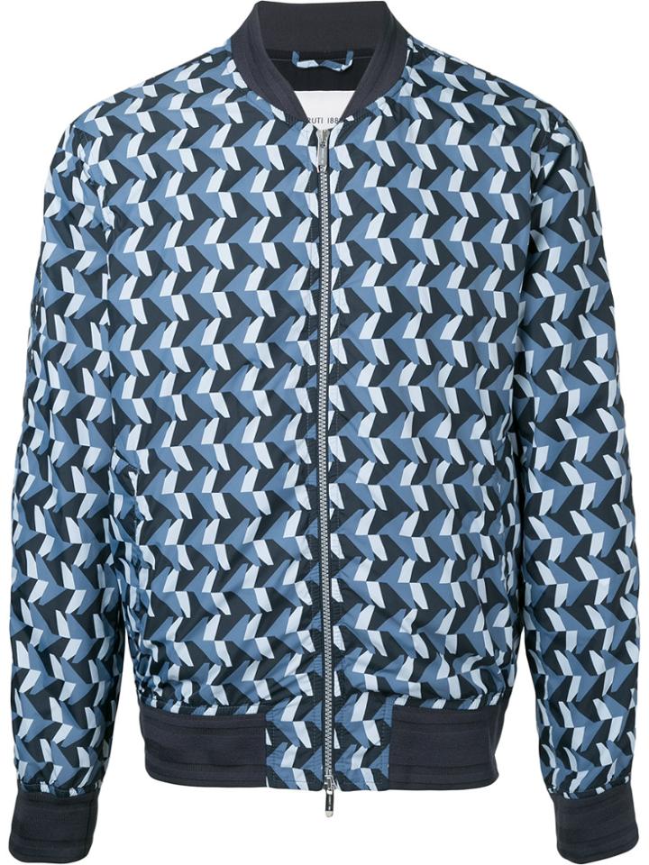 Cerruti 1881 Printed Bomber Jacket - Blue