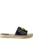 Gucci Leather Espadrille Sandal - Black