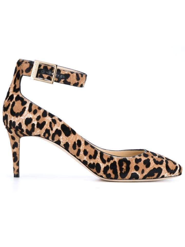 Jimmy Choo Helena 65 Leopard Print Calf Hair Pumps