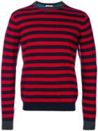 Sun 68 Striped Sweater - Red