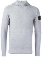 Stone Island Welt Finishing Hooded Sweatshirt, Men's, Size: Small, Grey, Polyamide/viscose/cashmere/wool
