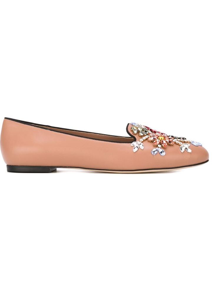 Dolce & Gabbana Vally Slippers, Women's, Size: 36, Pink/purple, Leather/rhinestone/nappa Leather